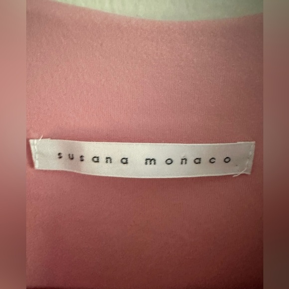 Revolve Susana Monaco Sleeveless Ruffle Hem Dress in‎ Baby Pink Sz M - Picture 9 of 11